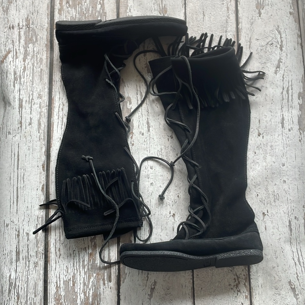 NEW! Men’s Front Lace Knee High Boot - Sz 8 - Picture 2 of 9